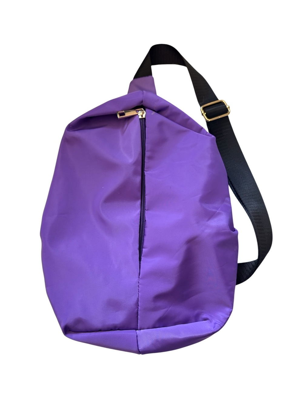 Purple Sling Backpack with Black Strap